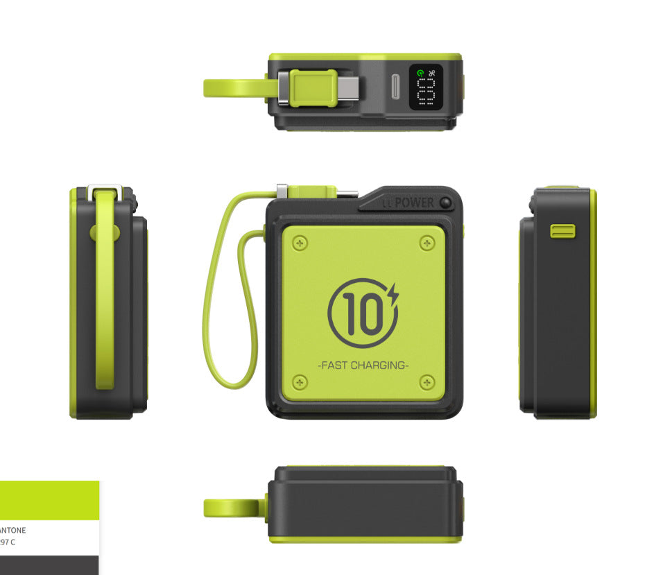 Kompakte Schnelllade-Powerbank mit Digitaler Ladestandanzeige Brehn