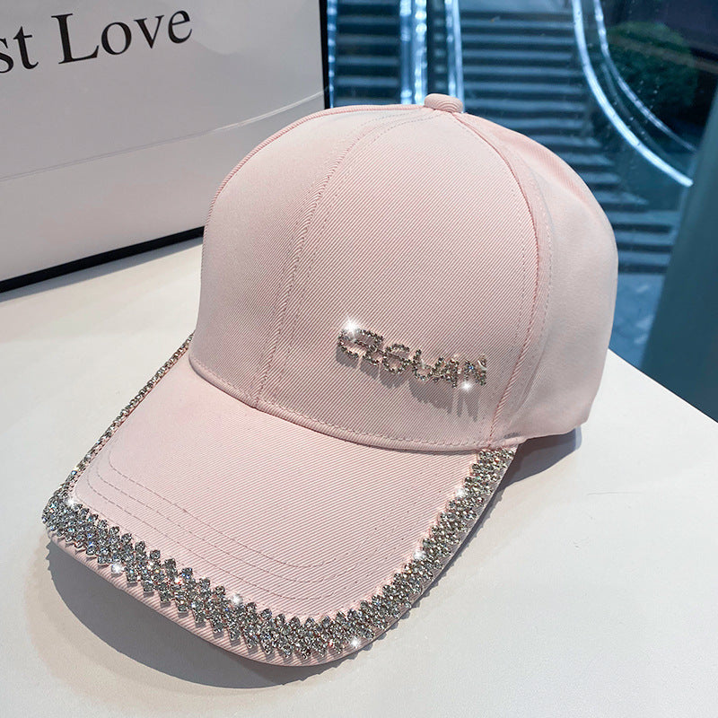 Damen Glitzernde Strass-besetzte Baseballkappe Brehn
