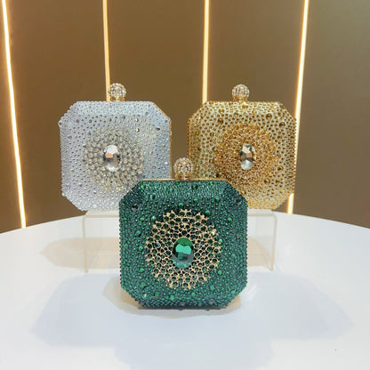 Glänzende mit Strass verzierten Clutch