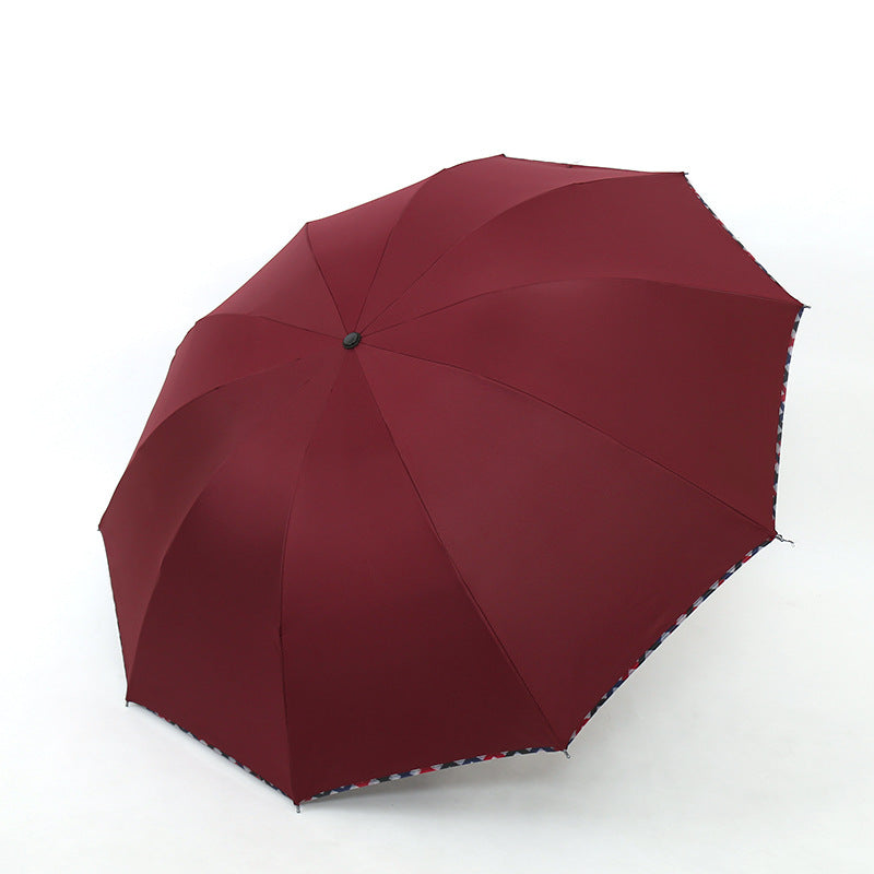 Damen Handlicher Falt-Regenschirm mit Windschutzsystem Brehn