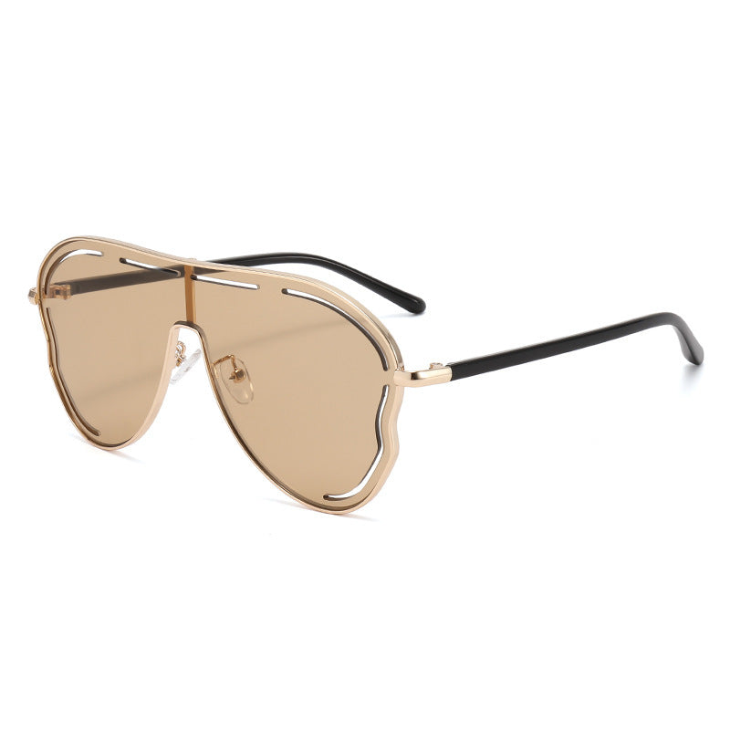 Herren Aviator-Stil Shield Sonnenbrille Brehn