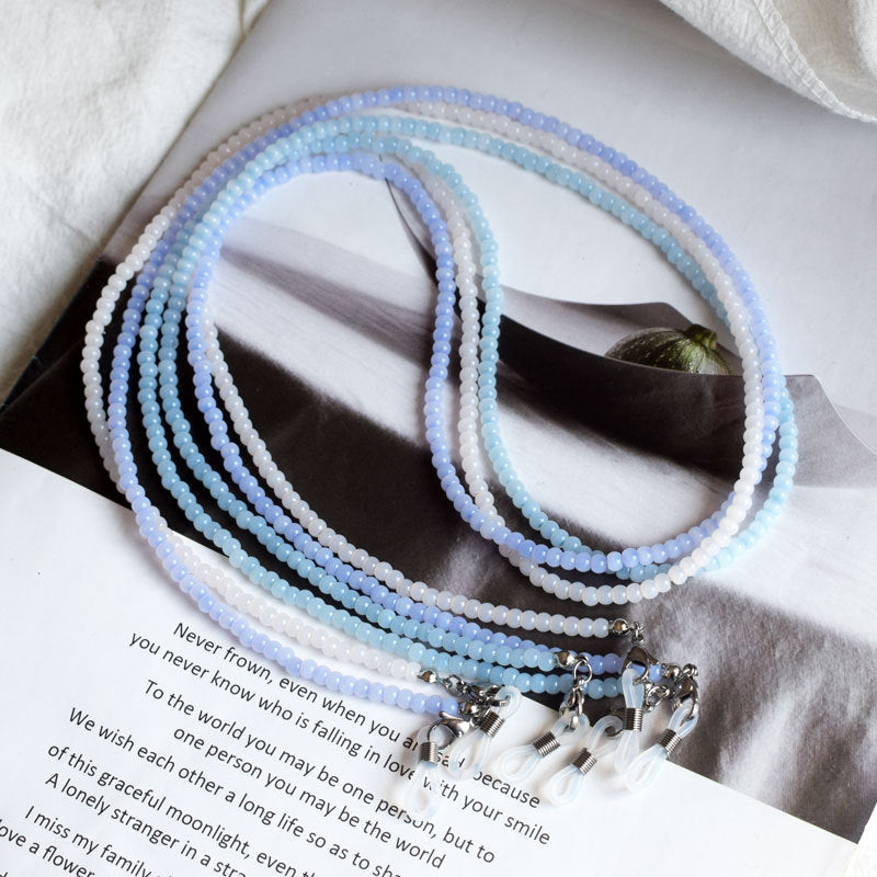 Elegante Perlen Brillen Halter Kette Brehn