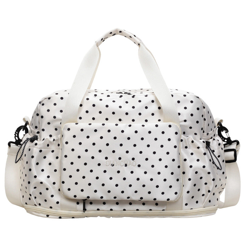 Stylische Punktmuster-Übernachtungs-Duffle
