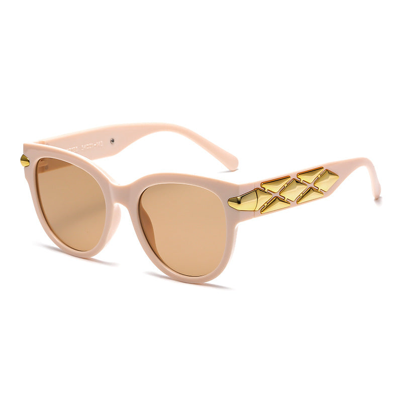 Damen Designer-Sonnenbrille mit innovativem, detailliertem Rahmen Brehn