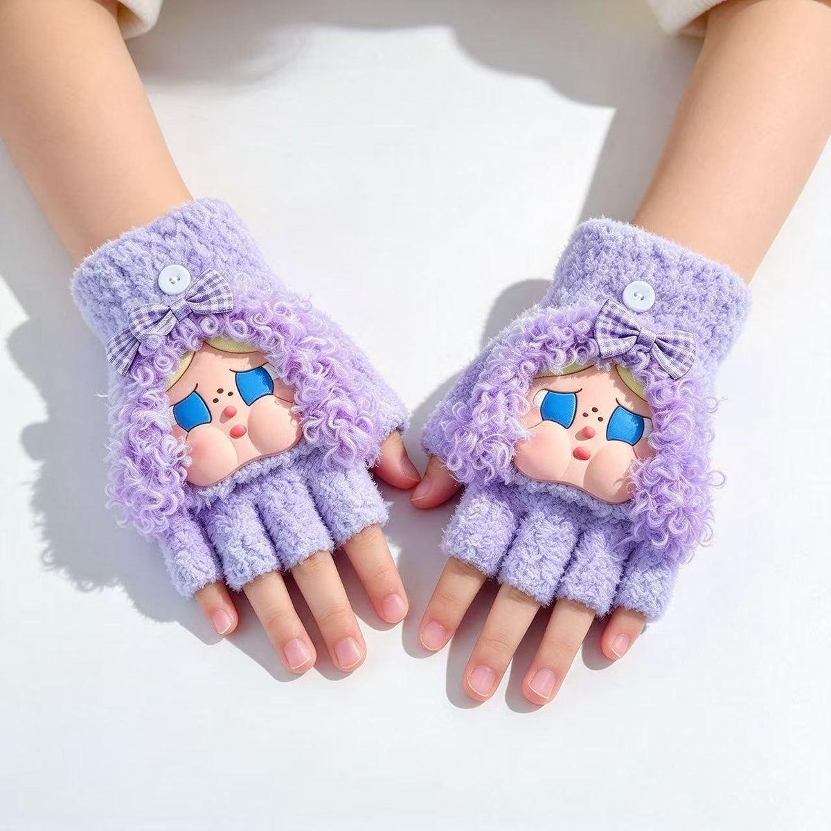 Niedliche Cartoon-Charakter-Fingerlosen Handschuhe Brehn