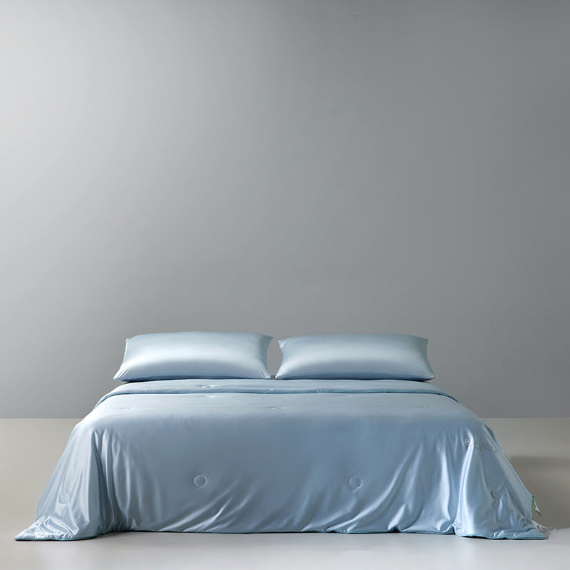 Damen Luxuriöse Satin-Bettdecke mit eleganter Knopfstruktur Brehn