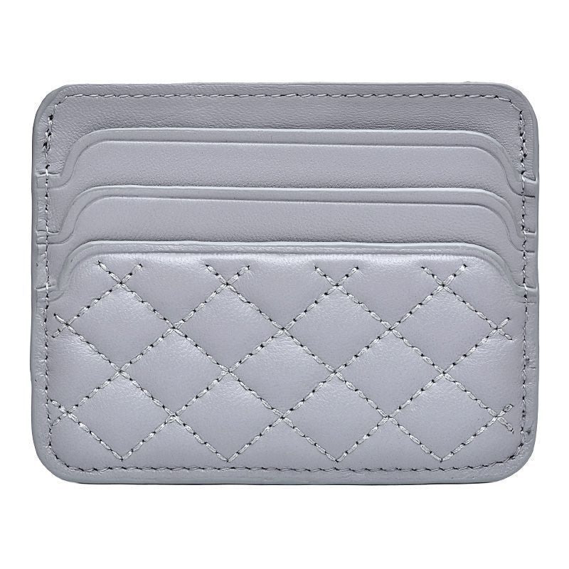 gesteppter Leder-Kartenhalter