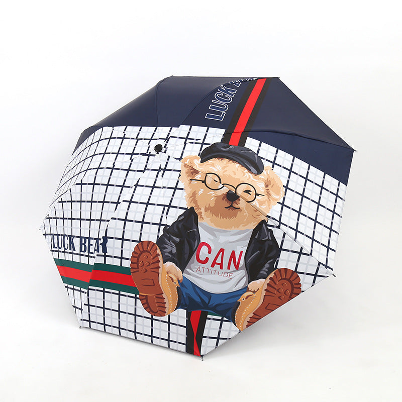 Damen Eleganter Regenschirm mit ausgefallenem Mustermix Brehn