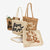 Damen Handgefertigte Strohtasche mit trendy Schriftzug Brehn