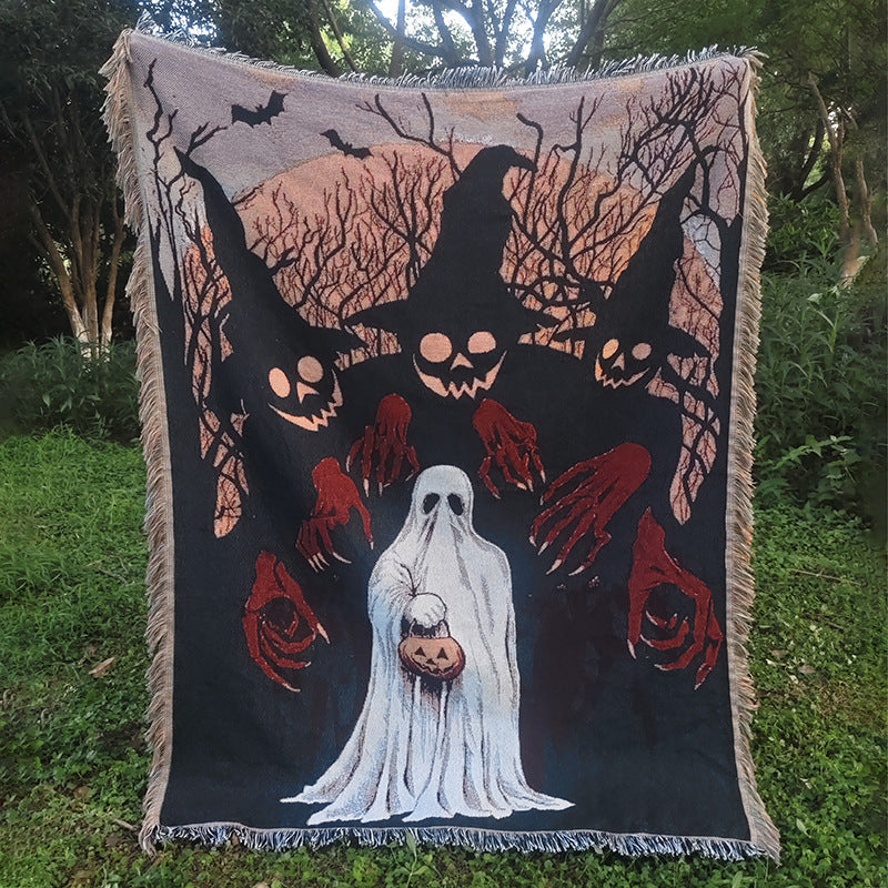 Spooky Halloween-Themen Wurfdecke