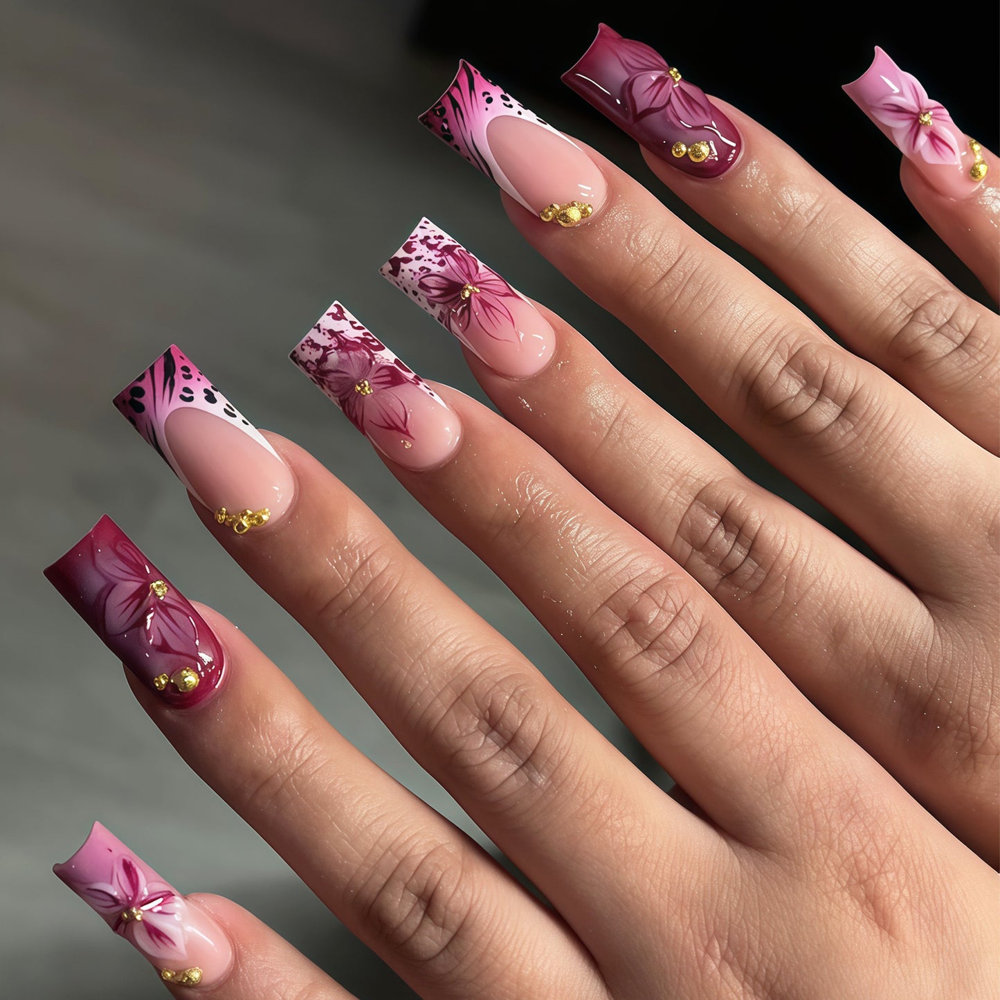 Künstlerische Acryl Nagelverlängerungen Brehn
