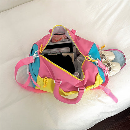 Farbblockierte Reise-Duffle-Tasche