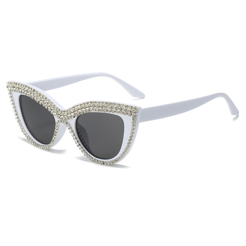 Glamouröse mit Strass verzierten Schild Sonnenbrille Brehn