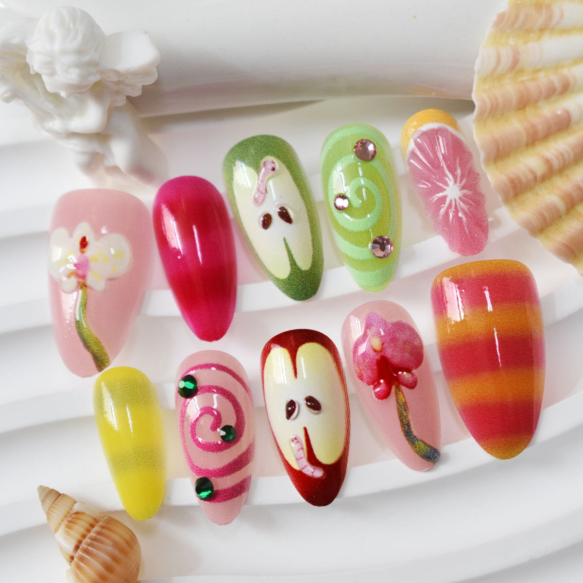 Kreatives Florales Nagelkunst-Set Brehn