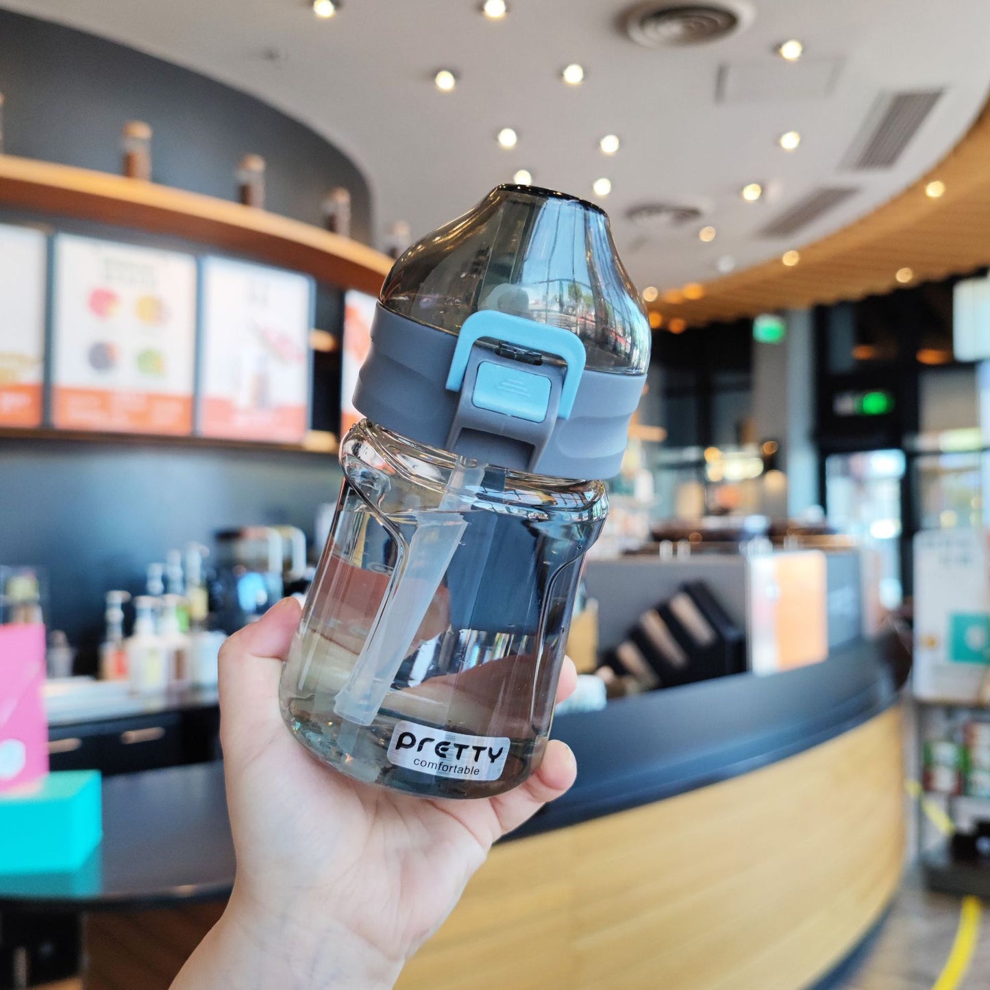 Damen ergonomische Trinkflasche mit sicherem Drehverschluss Brehn