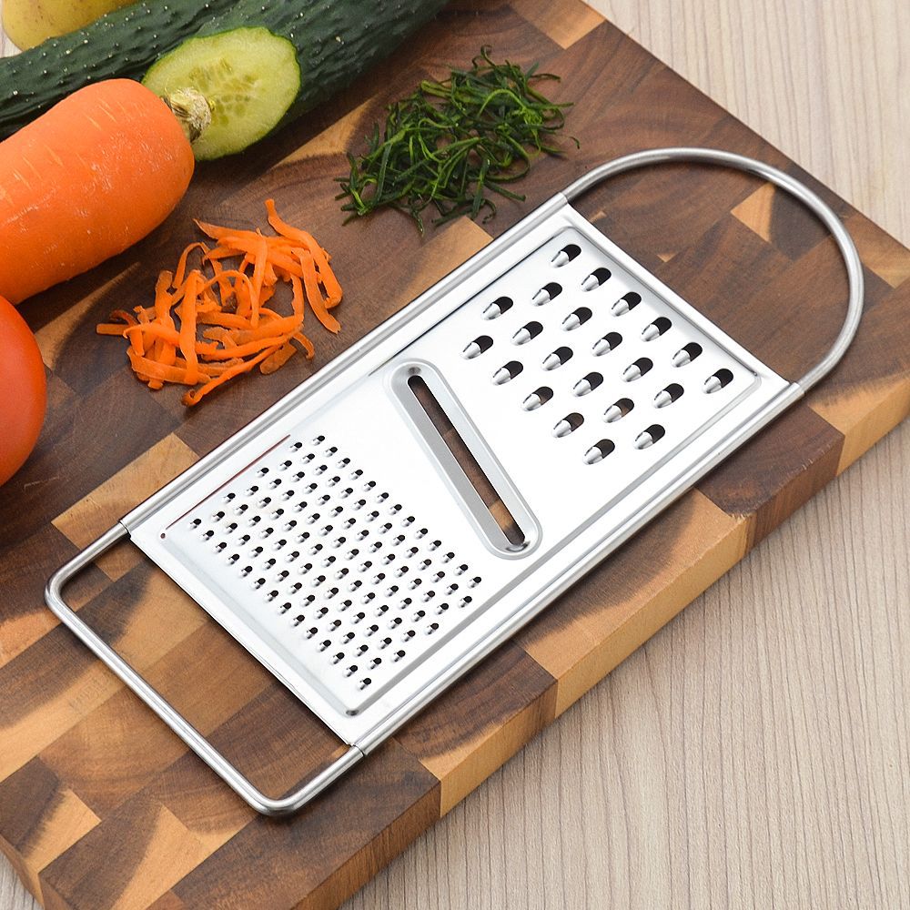 Edelstahl-Küchenreibe mit Ergonomischem Griff Brehn