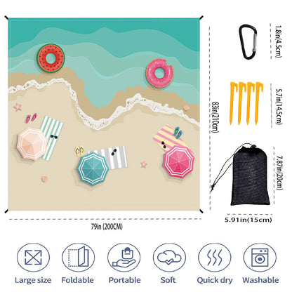 Große tragbare Strandmatte Brehn