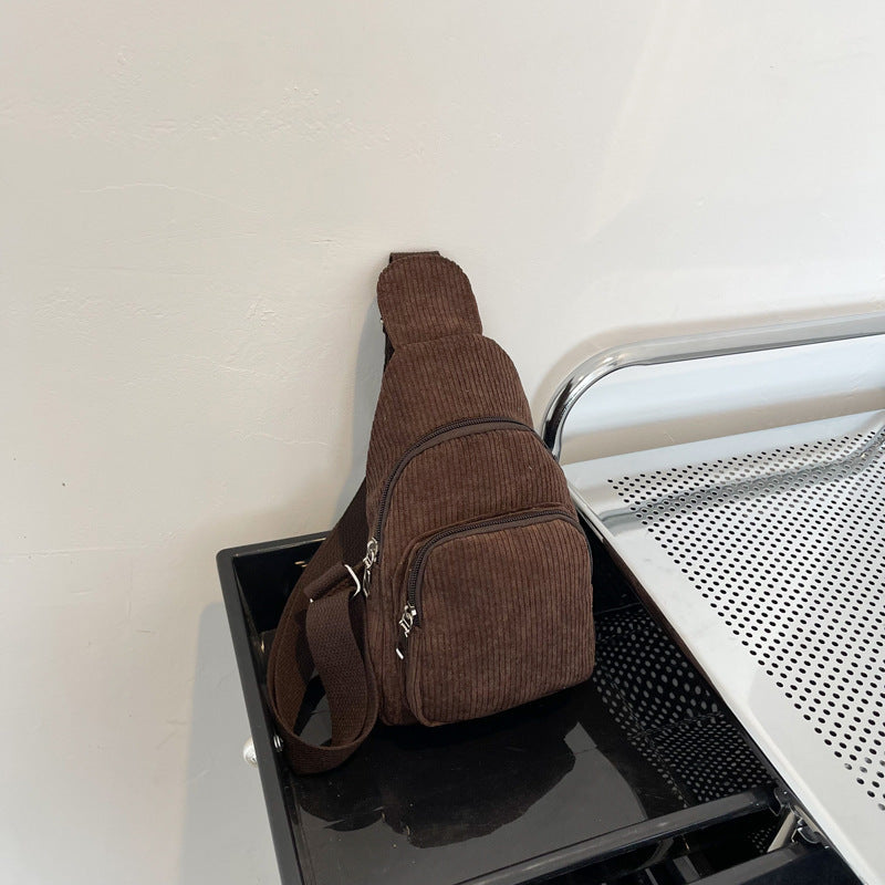 WoMulti-Fächige Corduroy Sling Bag Brehn