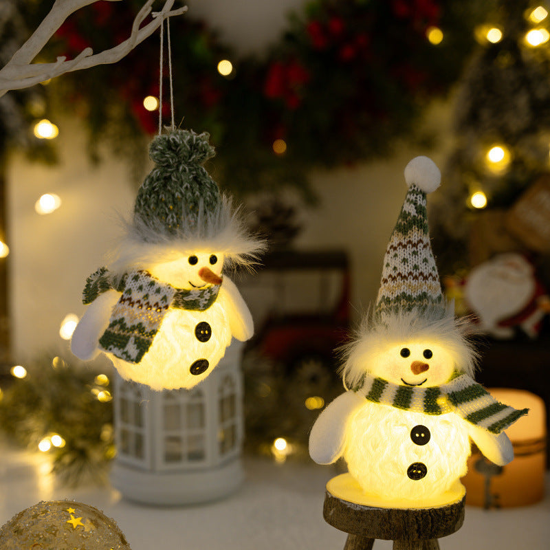 Beleuchtete Schneemannfigur Brehn