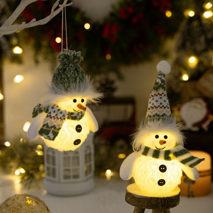 Beleuchtete Schneemannfigur Brehn