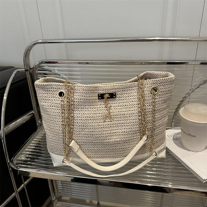 Stylische Geflochtene Strandtasche