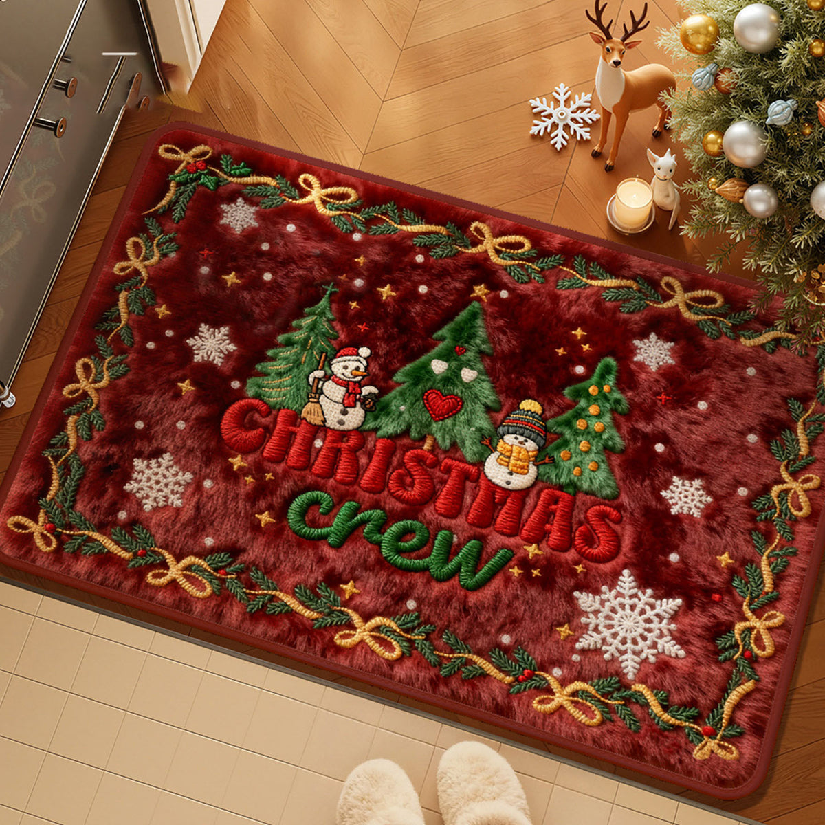 Weihnachts-Themen-Plüsch-Türmatte