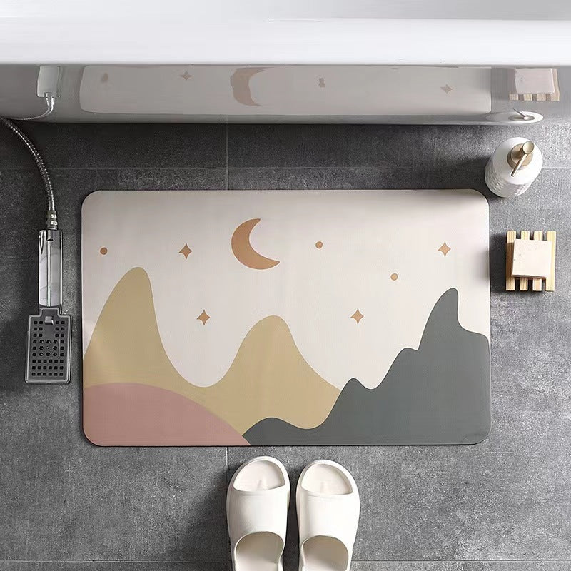 Abstrakte Landschaft Badmatte Brehn