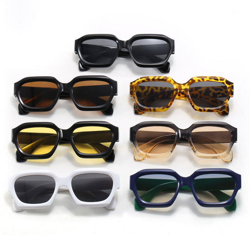 Damen modische geometrische Oversized-Sonnenbrille Brehn