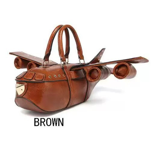 Flugzeug-inspirierte Handtasche