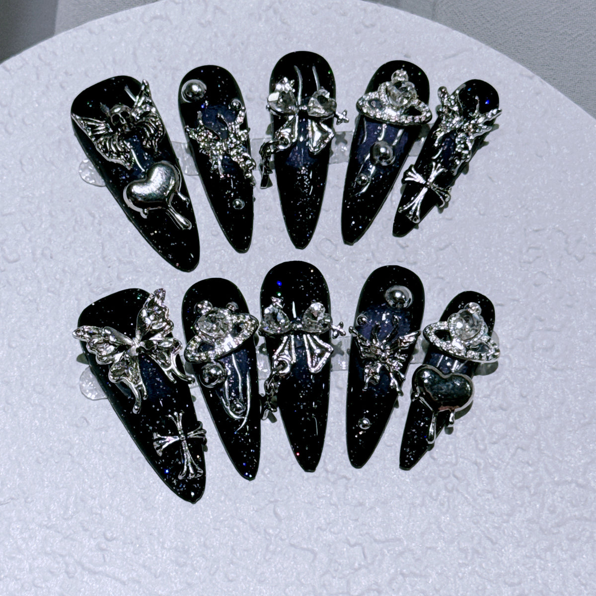 Premium Gothic Dekorative Nagelkunst Set