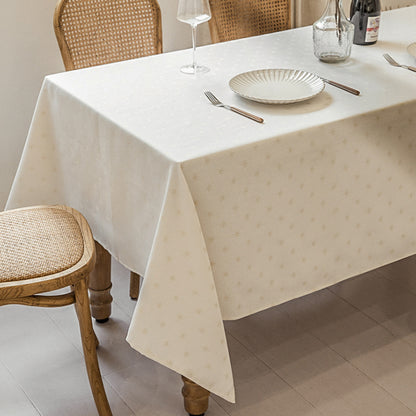 Gewebte Jacquard-Tischdecke mit Diamantrelief und pflegeleichtem Baumwollmix Brehn