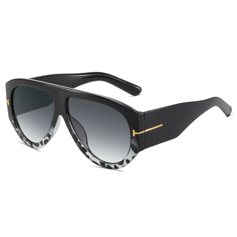 Modebewusste Übergroße Schild-Sonnenbrille Brehn