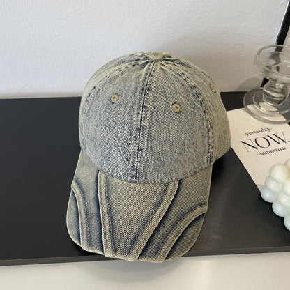 Frauen Vintage Zerrissene Denim Baseballmütze Brehn