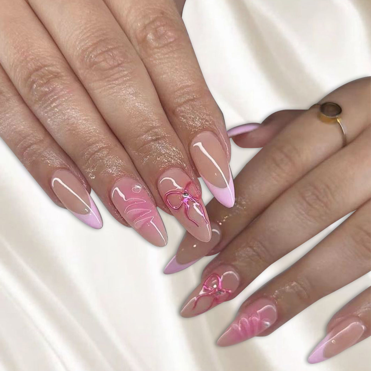 Premium Künstlicher Stiletto Press-On Nagelset Brehn
