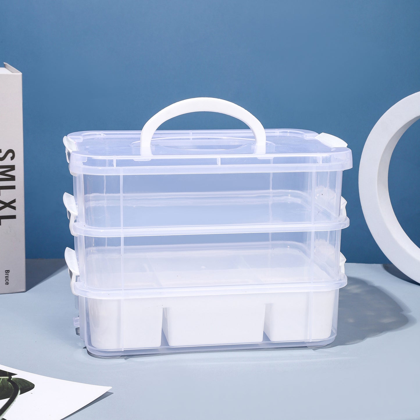 Stapbarer Multi-Compartment Lagerorganisator Brehn