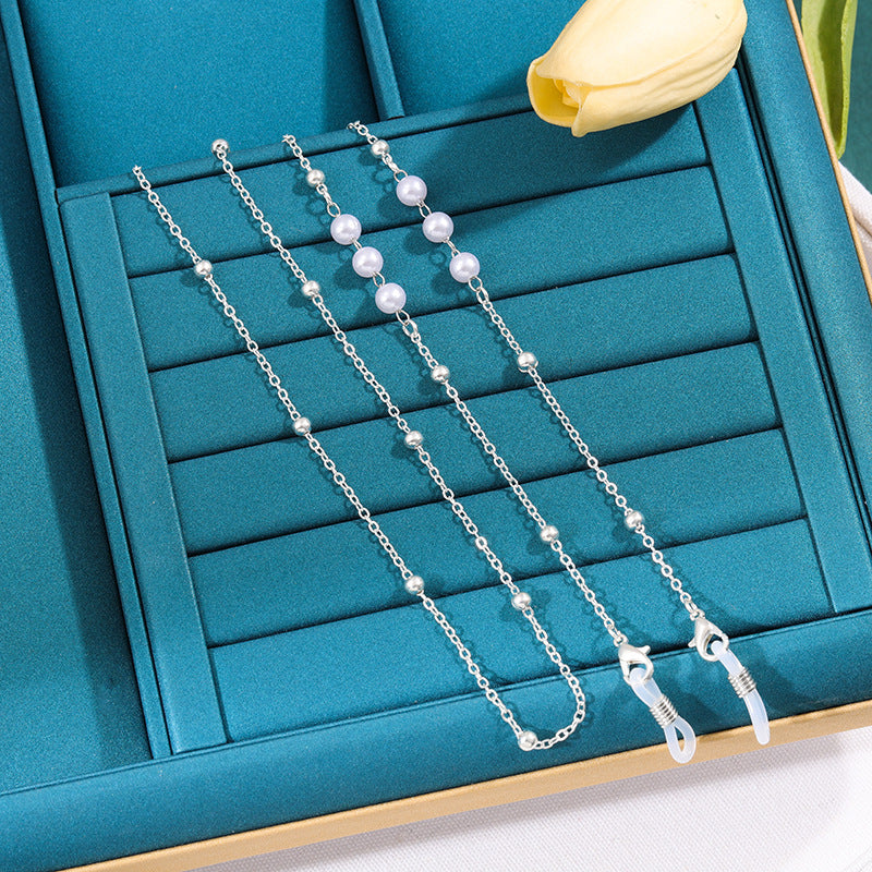 Elegante Perlen Brillenhalter Kette Brehn