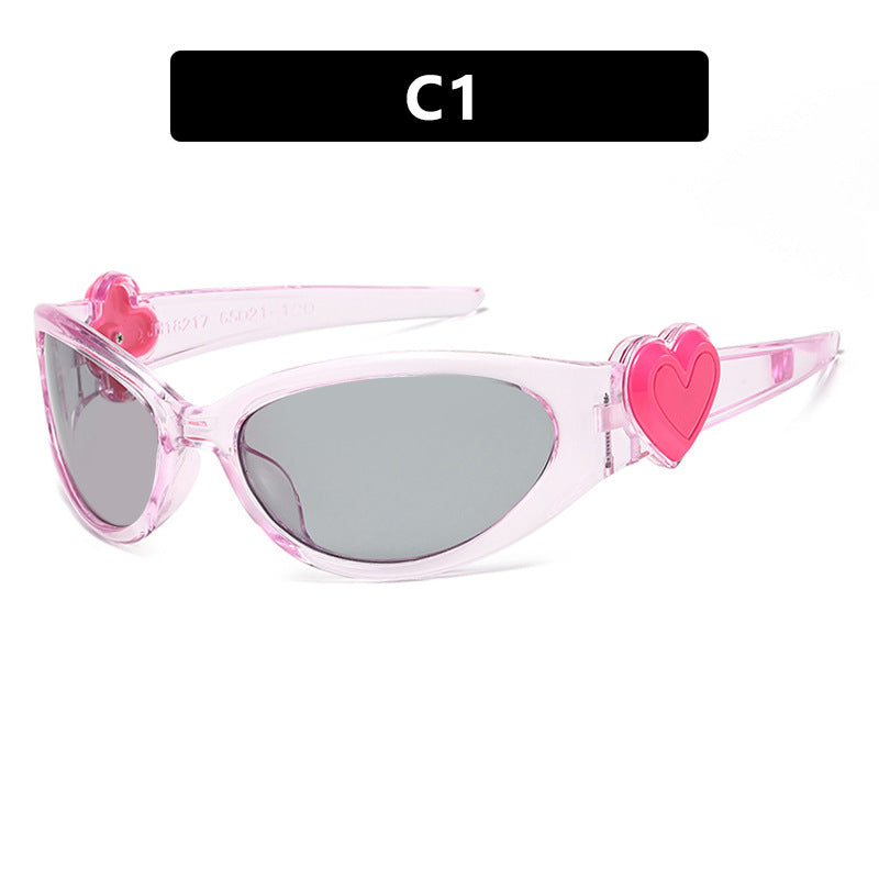 Damen modische Sonnenbrille mit herzförmigem Detail Brehn