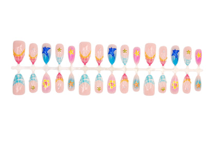 Kunstnagelset mit maritimen und farbenfrohen Designs Brehn