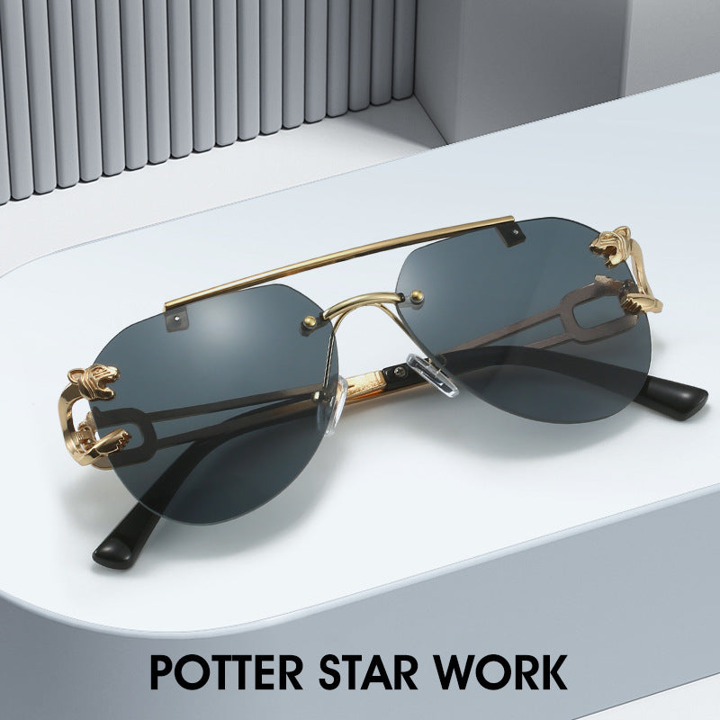 Damen Designer-Sonnenbrille mit elegantem Metallrahmen und polarisierenden Gläsern Brehn