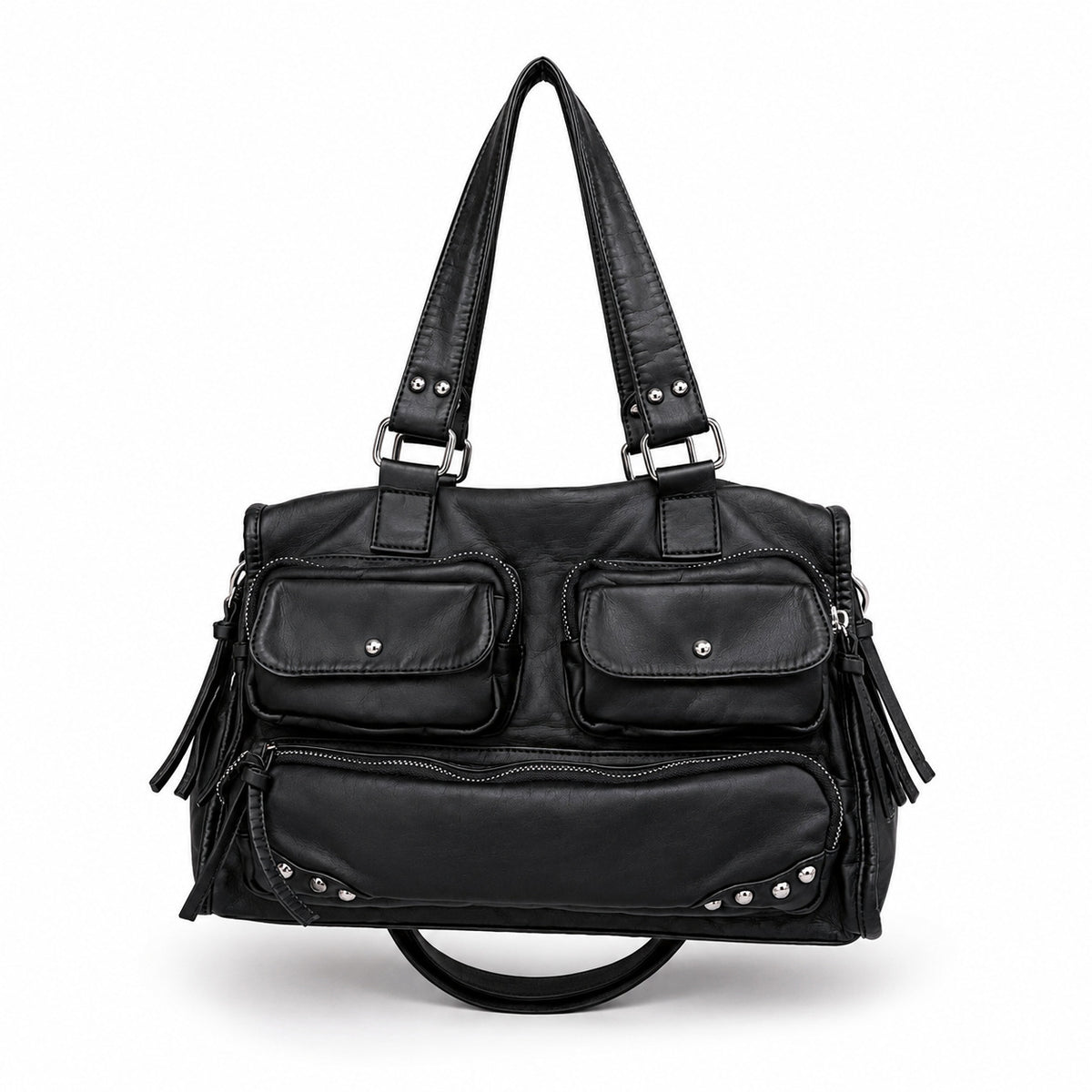 Multitaschen-Leder-Satteltasche