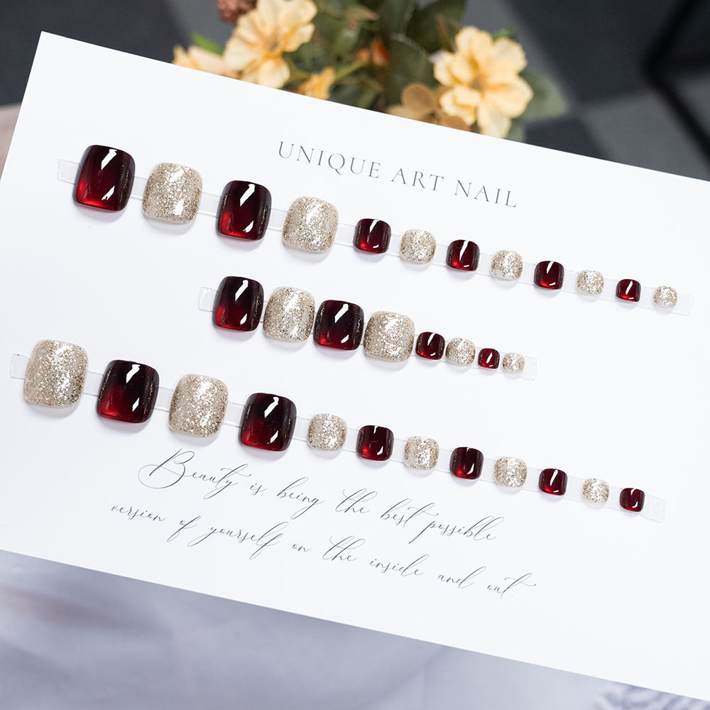 Glamourös Glitter Fußnagelkunst Brehn