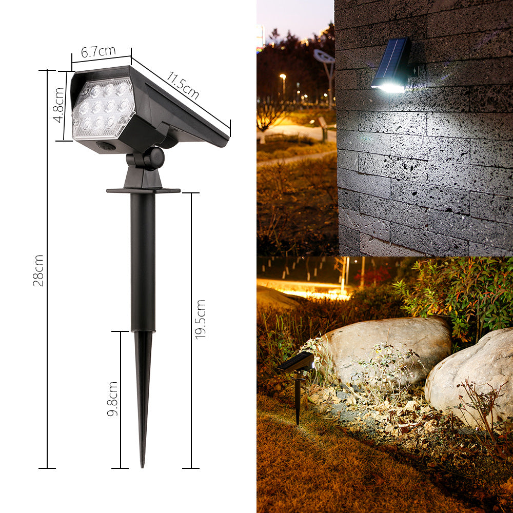 Verstellbare Solar-LED-Landschaftsstrahler-Steckdose Brehn