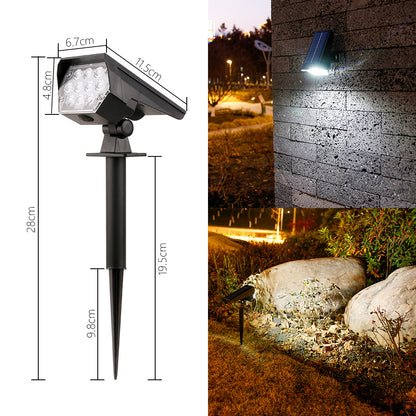 Verstellbare Solar-LED-Landschaftsstrahler-Steckdose Brehn