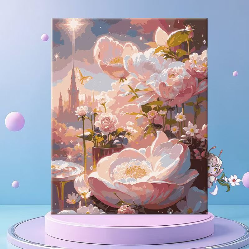 Verspielt Florale Fantasie Leinwand Wanddekoration Brehn