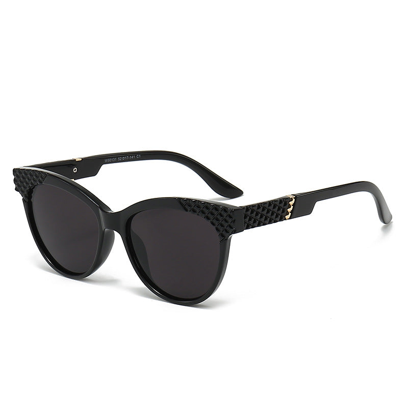 Damen Cat-Eye Sonnenbrille mit strukturierter Rahmen und UV-Schutz Brehn