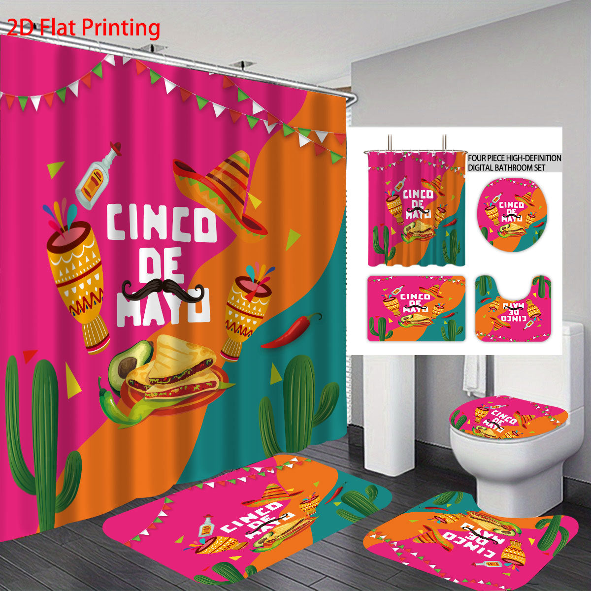 Cinco de Mayo-Themen Komplettes Badezimmer Set Brehn