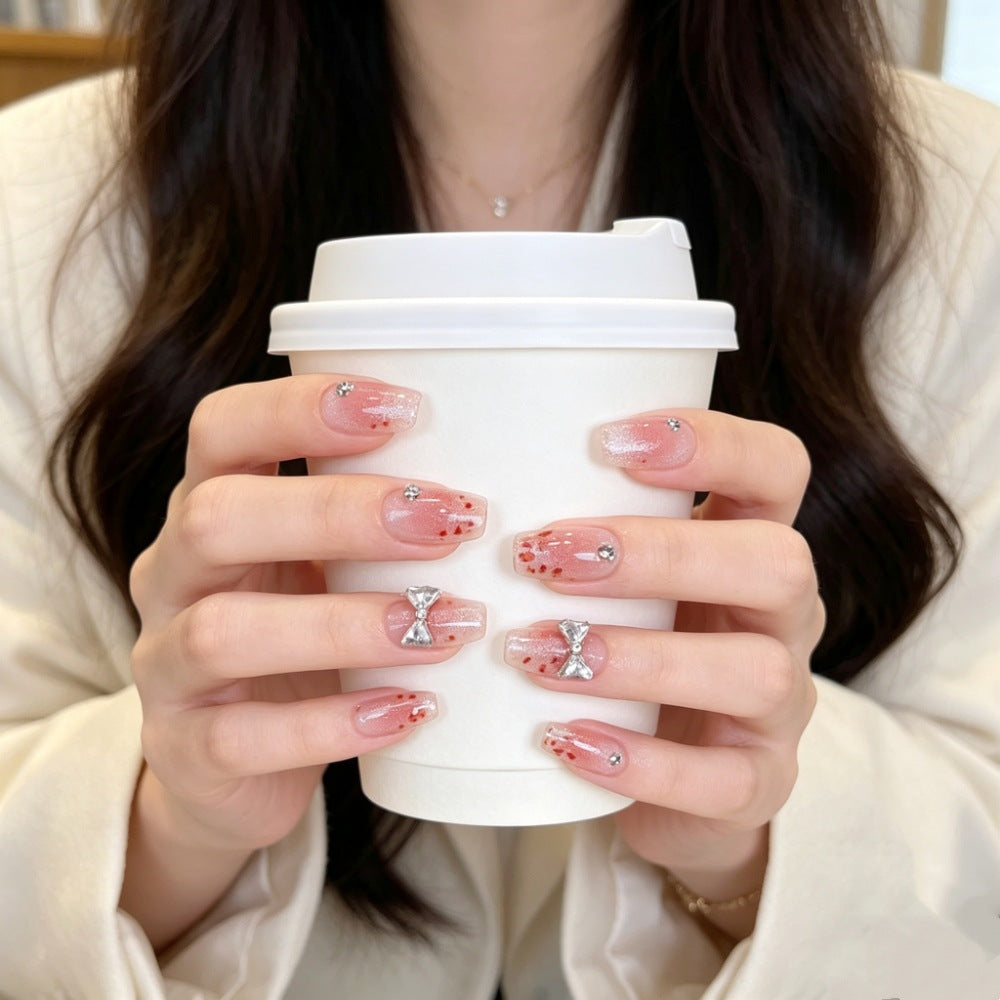 Niedliches Bären-Thema Press-On Nagelset Brehn