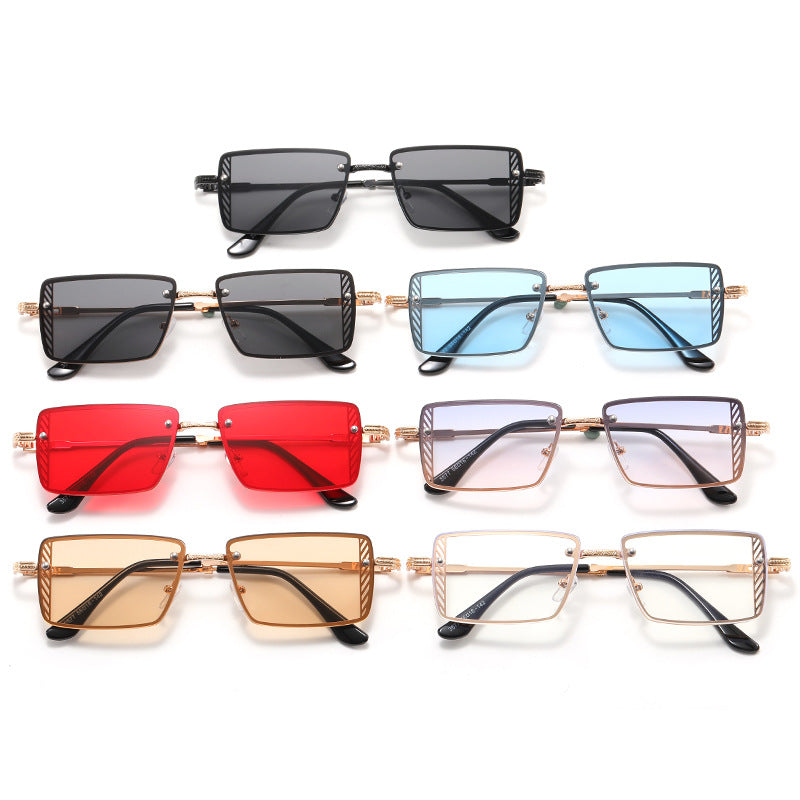Damen Elegante quadratische Sonnenbrille mit raffinierten Rahmenakzenten Brehn