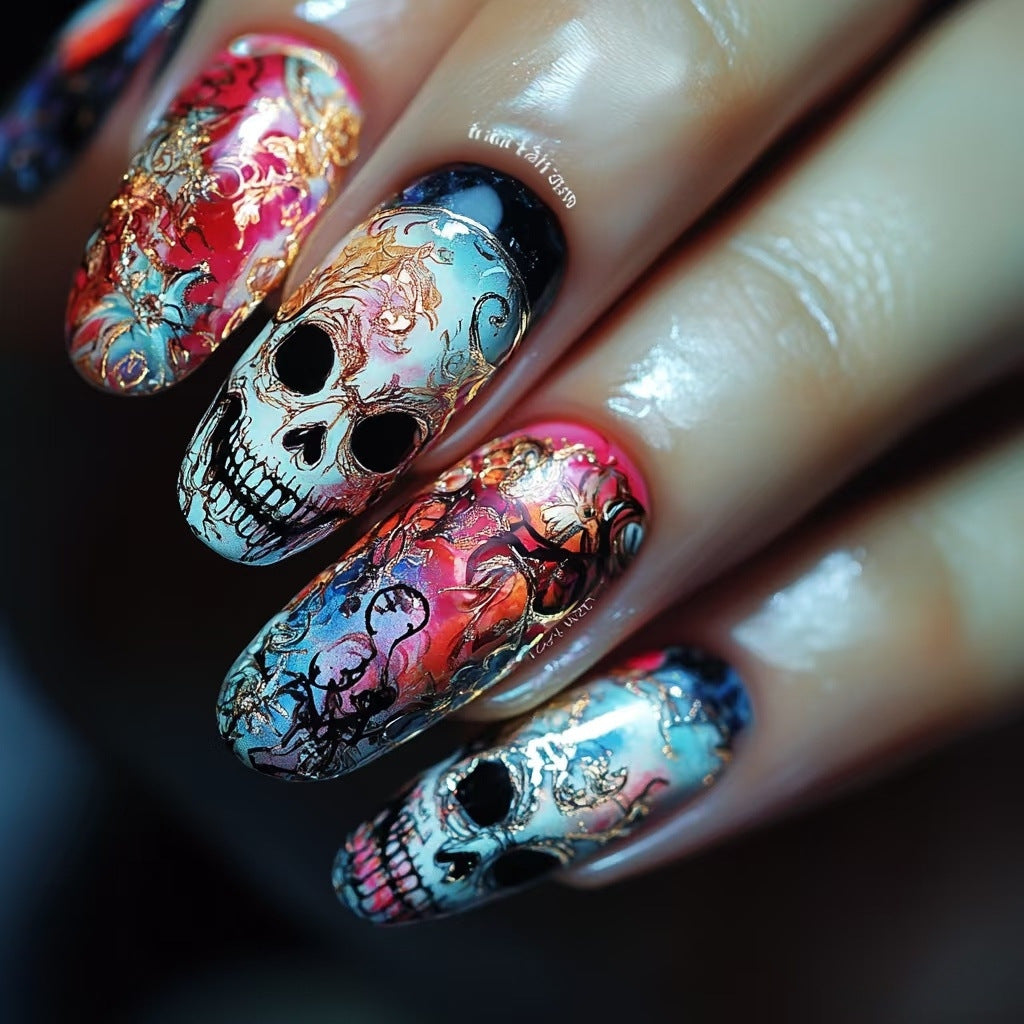 Kunstnägel Im Kreativen Halloween-Motiv Brehn