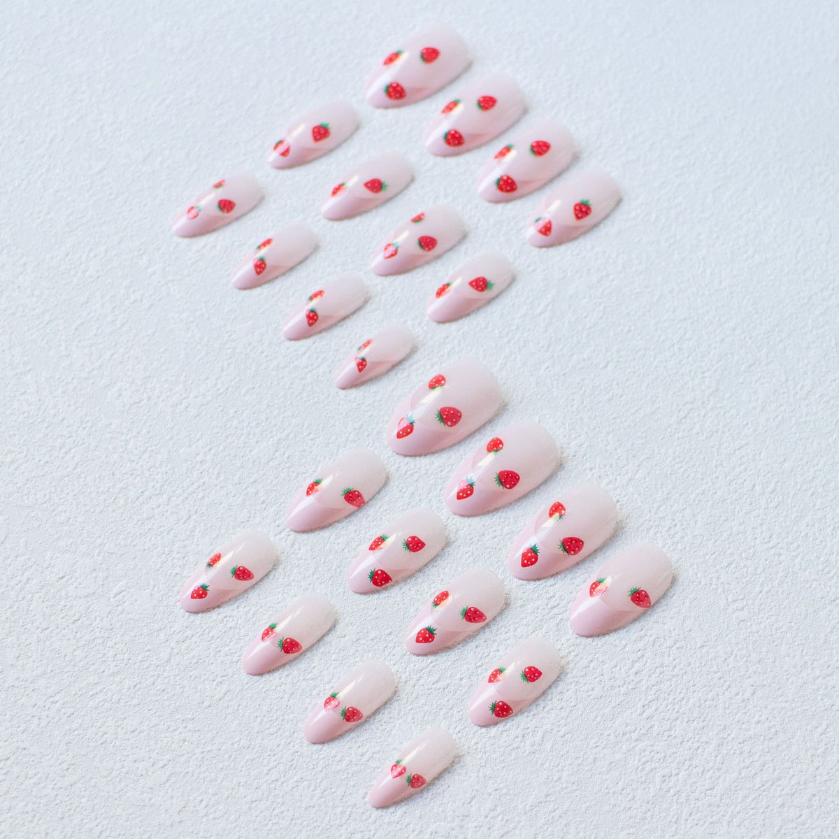 Erdbeer-Themen-Acryl-Nagelkunst-Set
